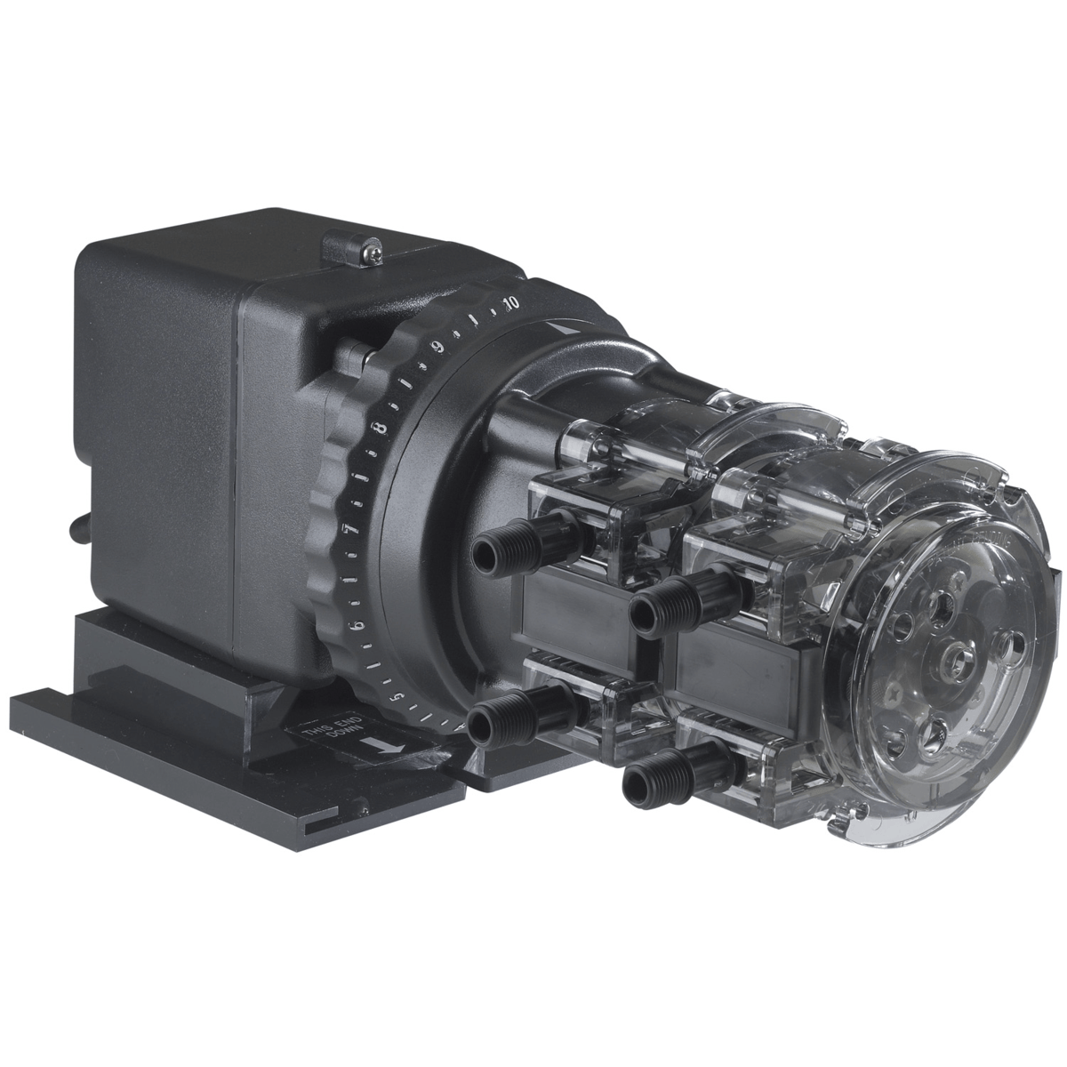 Stenner Double-Head Adj Rate, Peristaltic Pump, 100 GPD, 25 PSI, 1/4" Tubing, 100JL5A1S