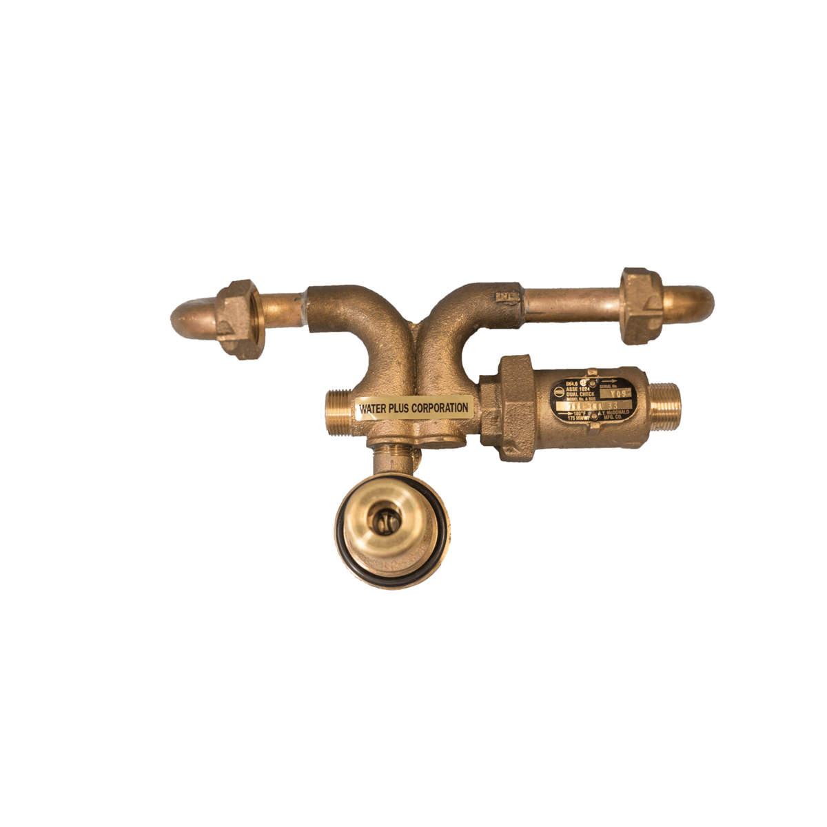 Water Plus Corp Below Grade Resetter Sampling Station, 1/2" Meter, Brass, Plug Type, Quick Connect