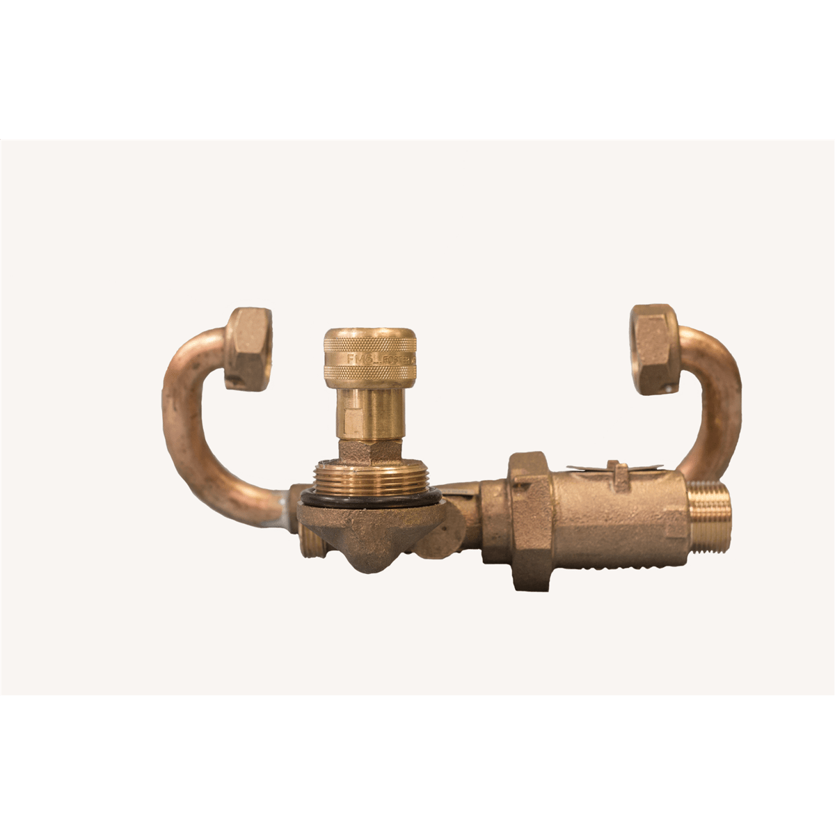 Water Plus Corp Below Grade Resetter Sampling Station, 5/8x3/4" Meter, Brass, Plug , Quick Connect