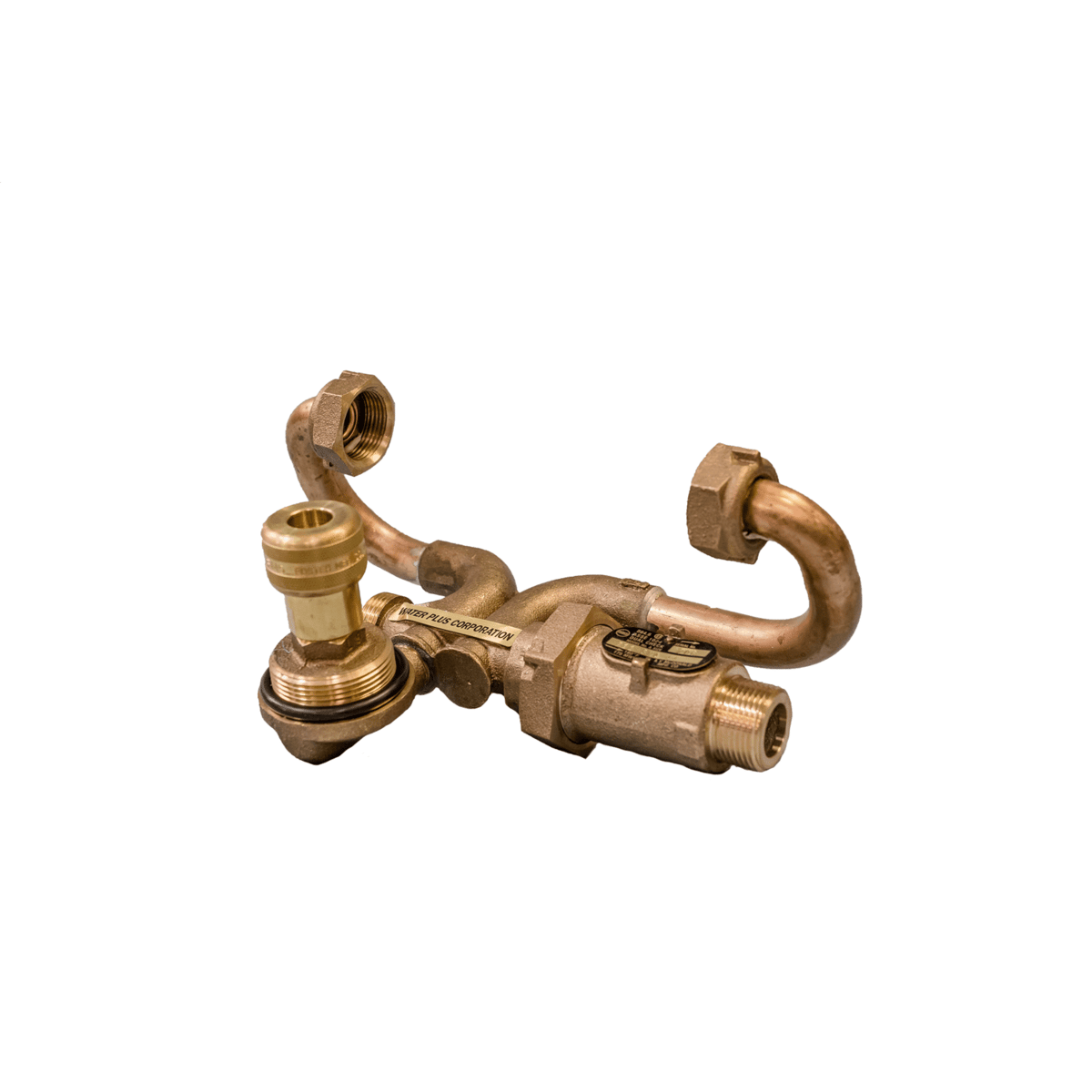 Water Plus Corp Below Grade Resetter Sampling Station, 5/8x3/4" Meter, Brass, Plug , Quick Connect