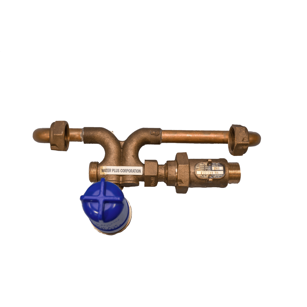 Water Plus Corp Below Grade Resetter Sampling Station, 3/4" Meter, Brass, Plug Type, Quick Connect
