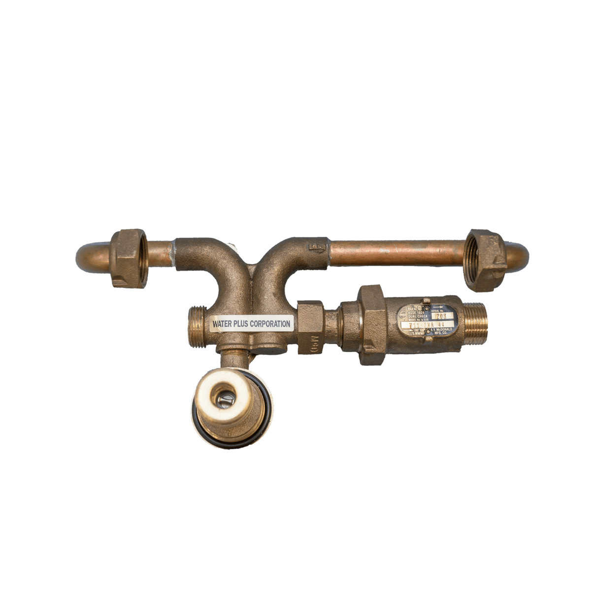 Water Plus Corp Below Grade Resetter Sampling Station, 3/4" Meter, Brass, Plug Type, Quick Connect