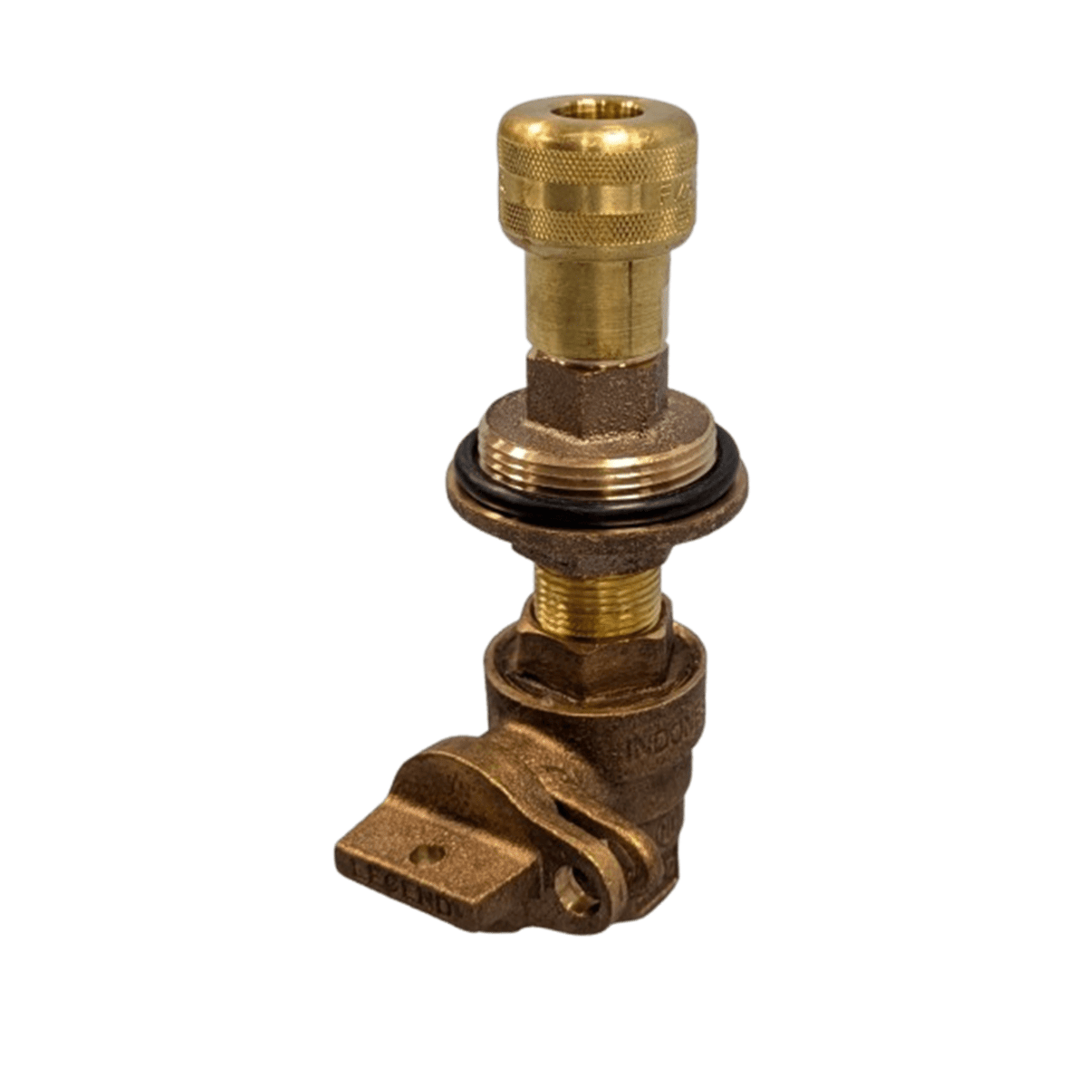 Water Plus Corp Above/Below Grade Vertical Mount Sampling Station w/ Curb Stop, Brass, Plug, QC