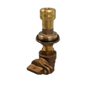 Water Plus Corp Above/Below Grade Vertical Mount Sampling Station w/ Curb Stop, Brass, Plug, QC