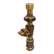 Water Plus Corp Above/Below Grade Vertical Sampling Station w/Curb Stop & Backflow, Brass, Plug, QC