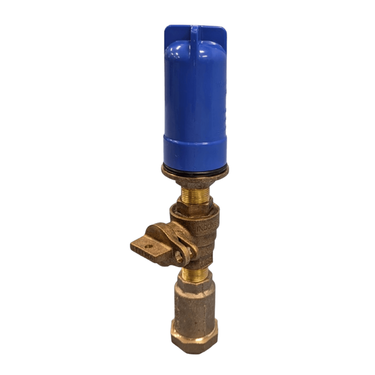 Water Plus Corp Above/Below Grade Vertical Sampling Station w/Curb Stop & Backflow, Brass, Plug, QC