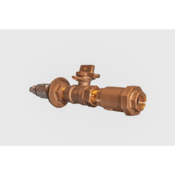 Water Plus Corp Above/Below Grade Vertical Sampling Station w/Curb Stop & Backflow, SS, Screw, QC