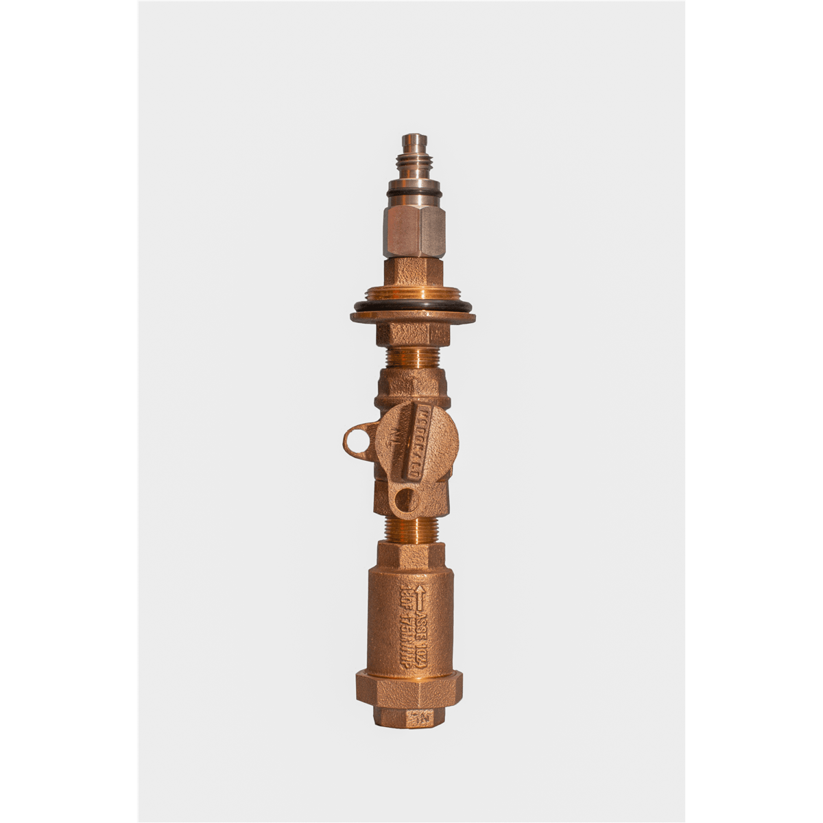 Water Plus Corp Above/Below Grade Vertical Sampling Station w/Curb Stop & Backflow, SS, Screw, QC