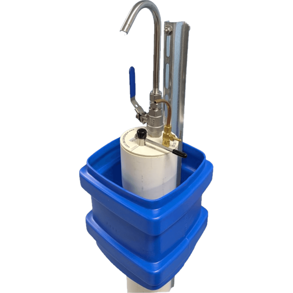 Water Plus Corp Above Grade Sampling Station, Cold Climate, Blue, 48" Bury