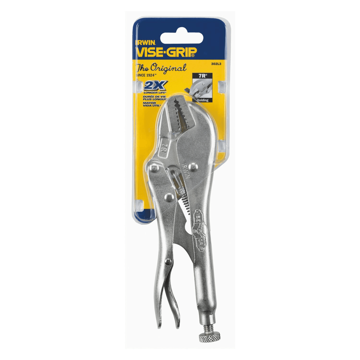 IRWIN Tools VISE-GRIP Locking Plier, Original, Straight Jaw, 7"