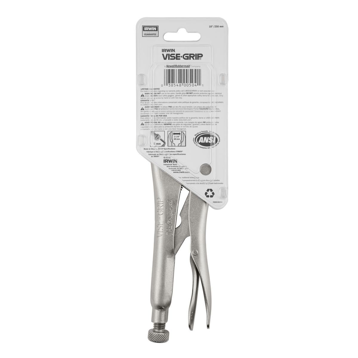 IRWIN Curved Jaw Locking Plier, 10"