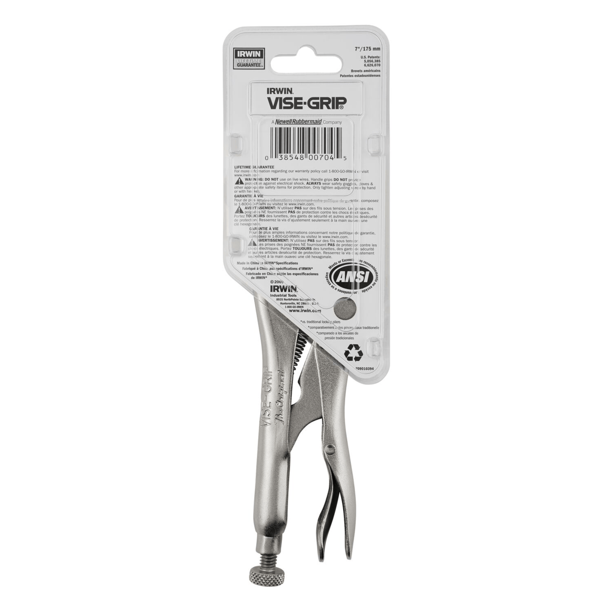 IRWIN Curved Jaw Locking Plier w/ Wire Cutter, 7"