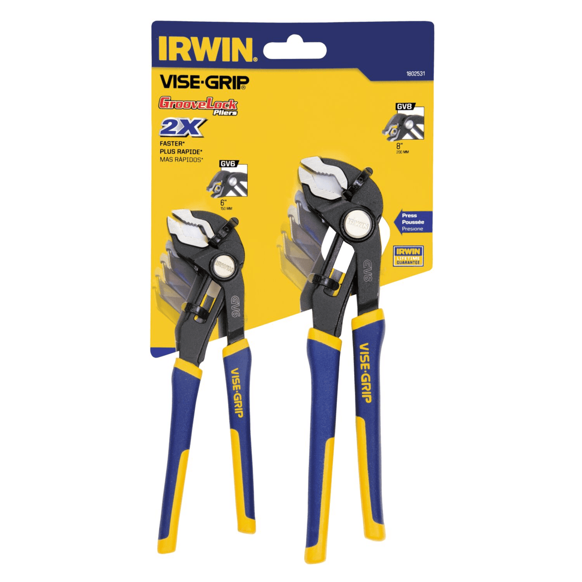 IRWIN GrooveLock 2-Piece Plier Set