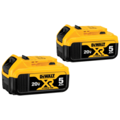 DEWALT 20V MAX XR 5Ah Battery, 2/Pack