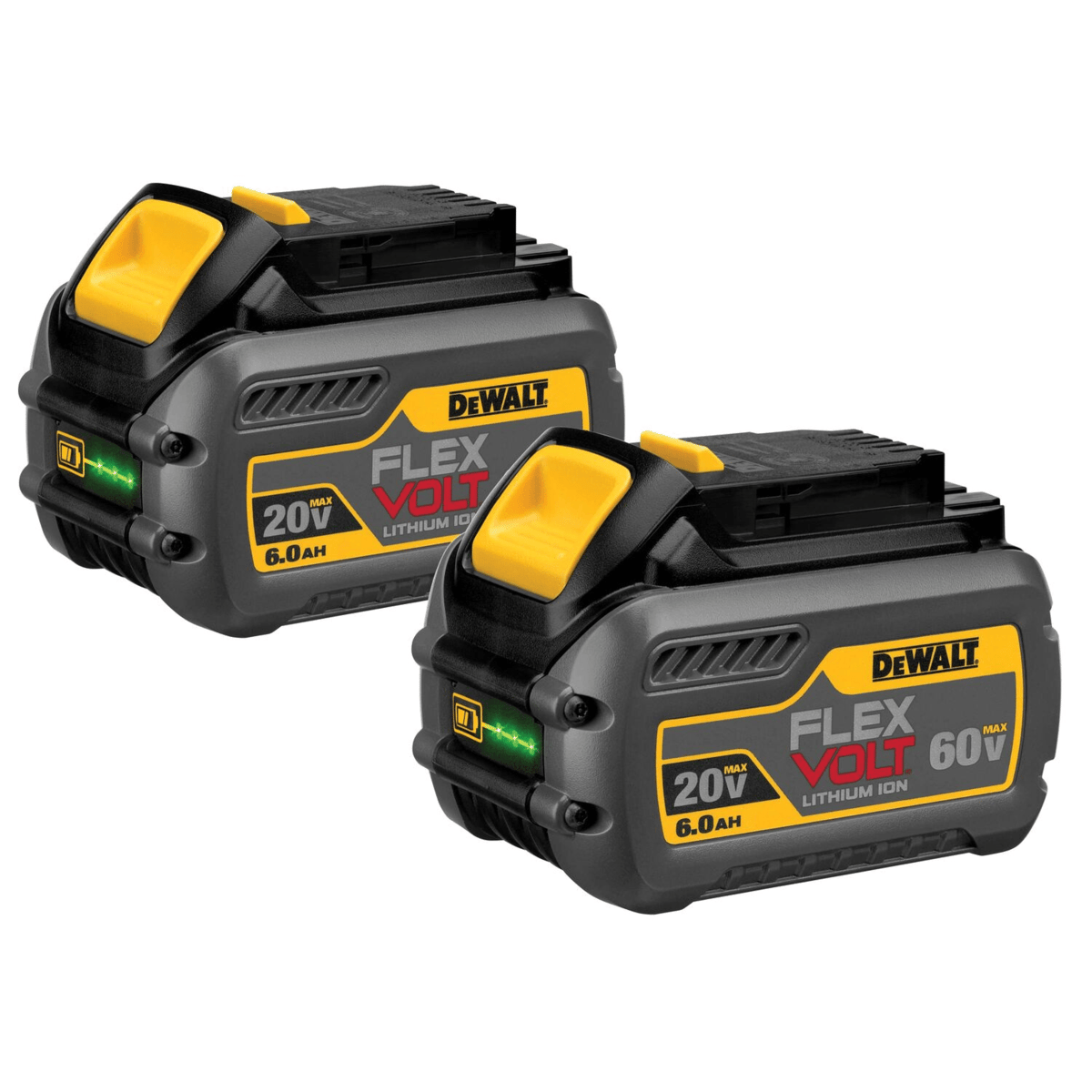 DEWALT 20V/60V MAX FLEXVOLT 6.0Ah Battery Pack, 2/Pack