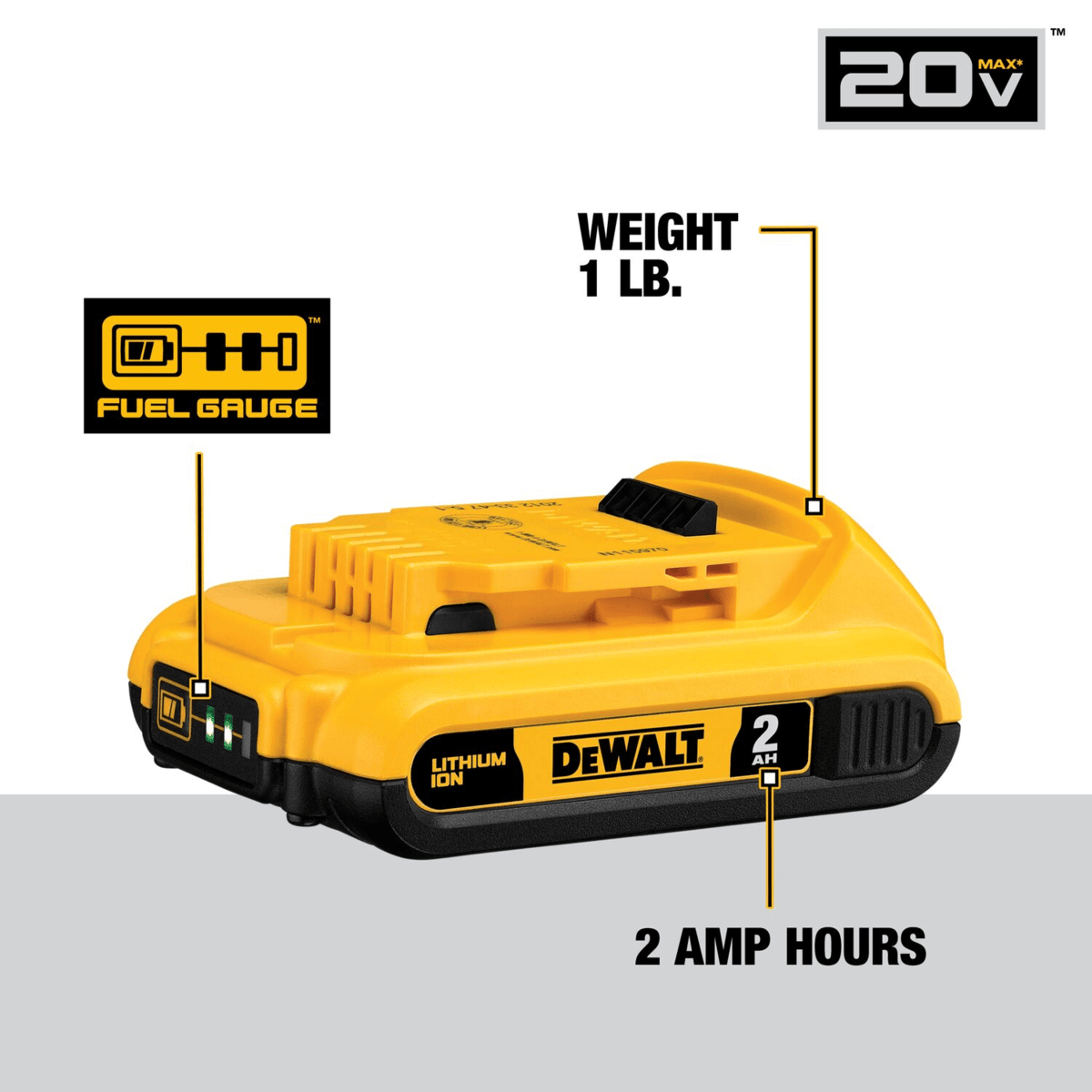 DEWALT 20V MAX Lithium Ion Battery 4/Pack