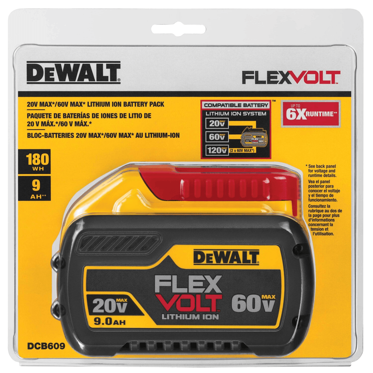DEWALT 20V/60V MAX FLEXVOLT 9.0Ah Battery