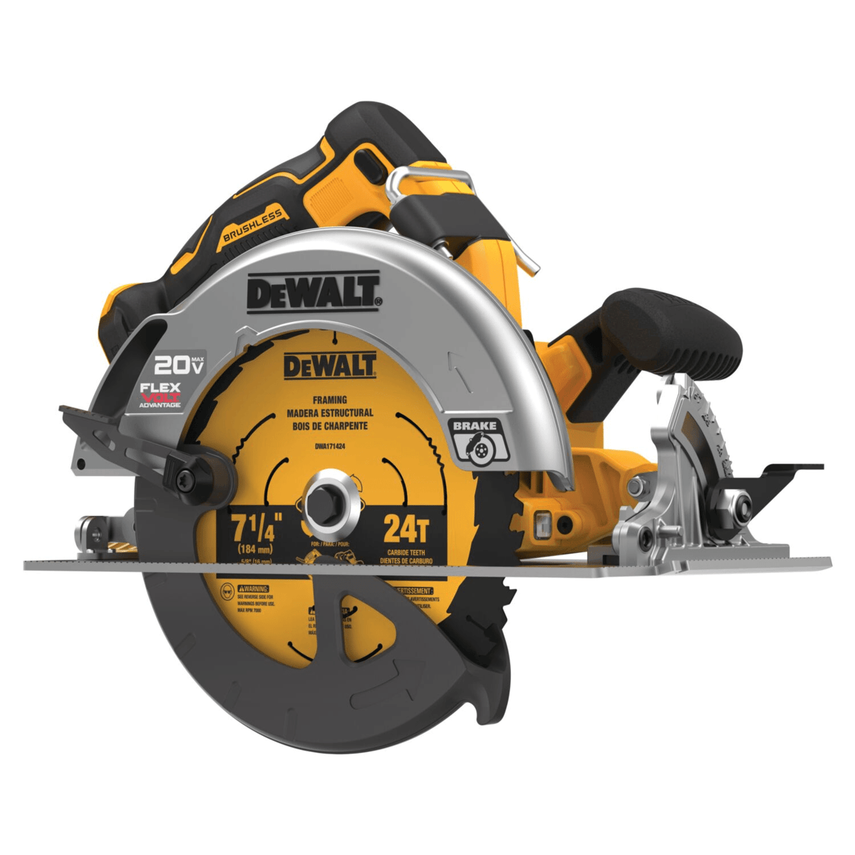 DEWALT 20V MAX Brushless Cordless Circular Saw w/ FLEXVOLT Advantage, 7-1/4", Tool Only