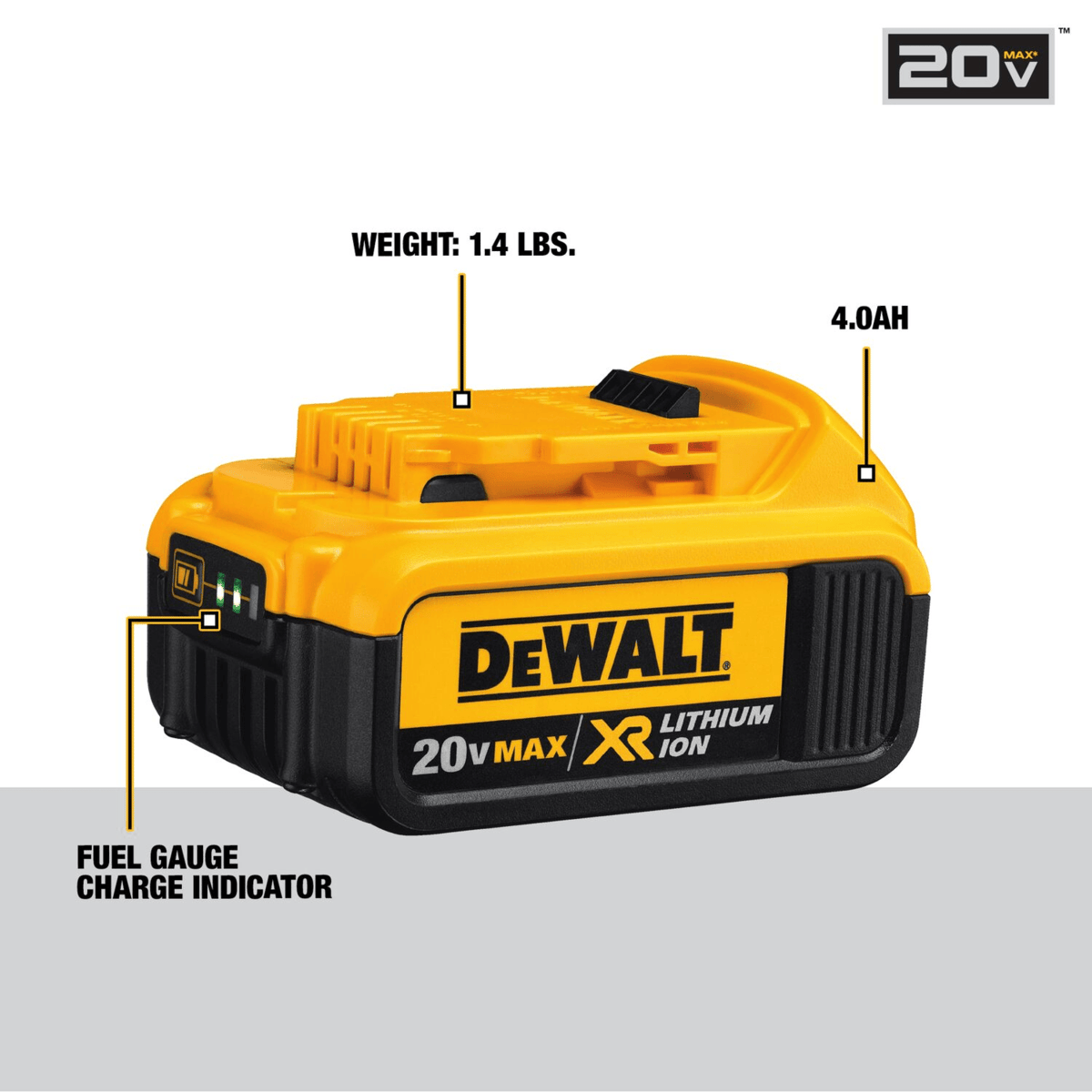 DEWALT 20V MAX Hammer Drill w/ 4.0Ah Batteries