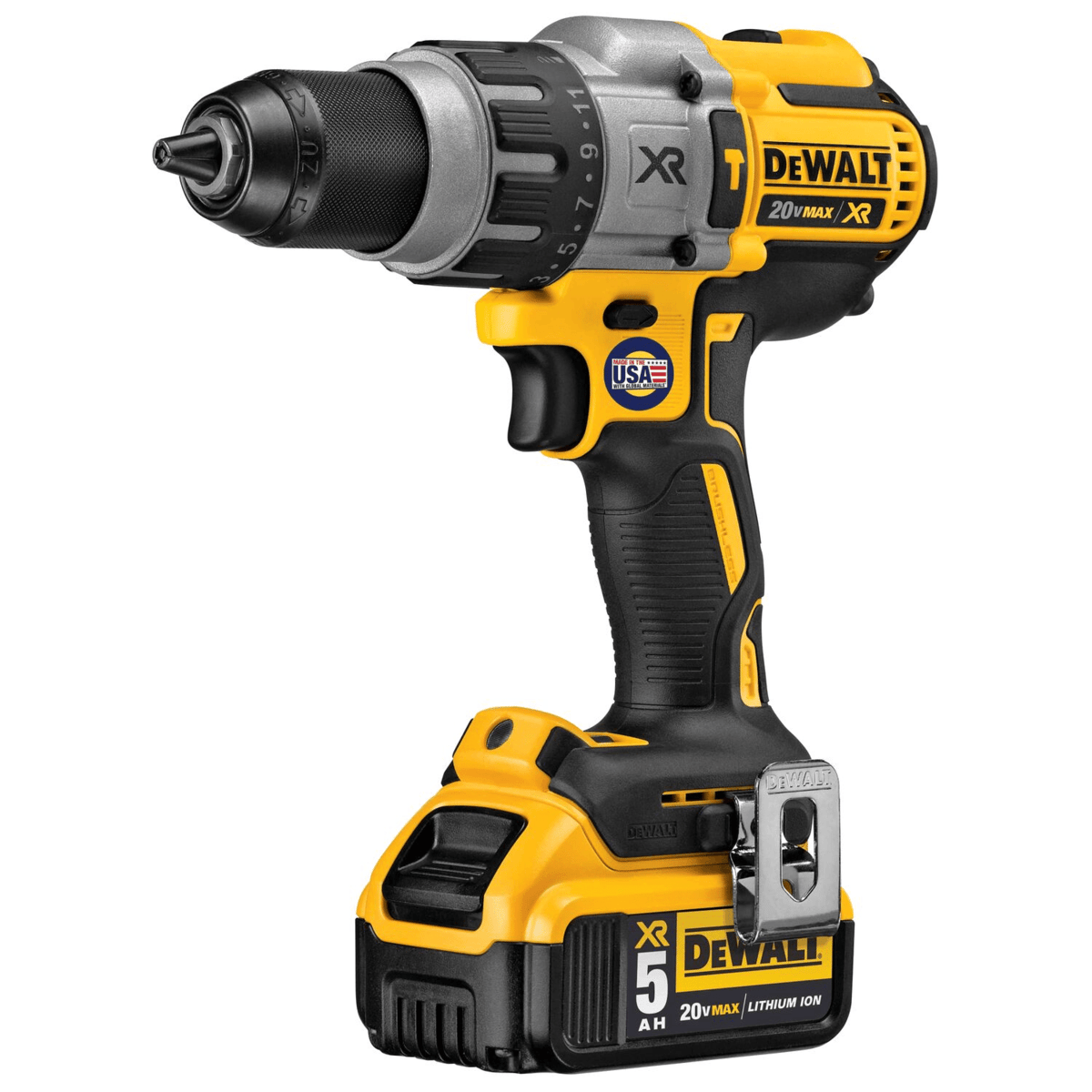 DEWALT 20V MAX XR Brushless Hammer Drill w/ 5.0Ah Batteries