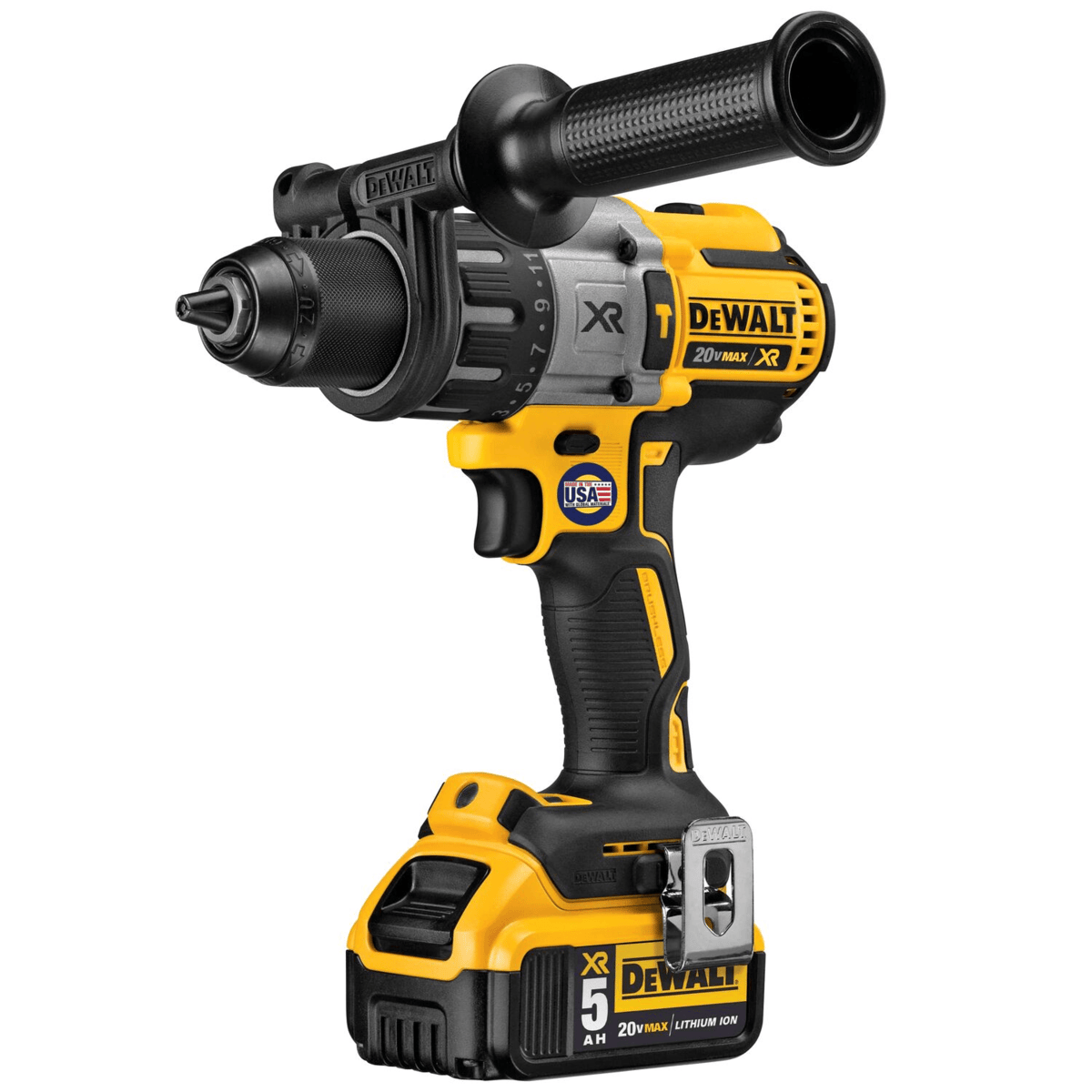 DEWALT 20V MAX XR Brushless Hammer Drill w/ 5.0Ah Batteries