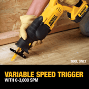 DEWALT 20V MAX Cordless Reciprocating Saw, Tool Only
