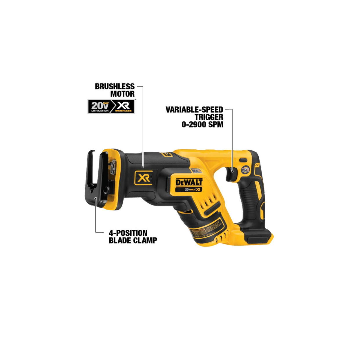 DEWALT 20V MAX XR Brushless Cordless 6-Tool Combo Kit