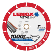 LENOX METALMAX Diamond Edge Cutoff Wheel, 7" x 7/8"
