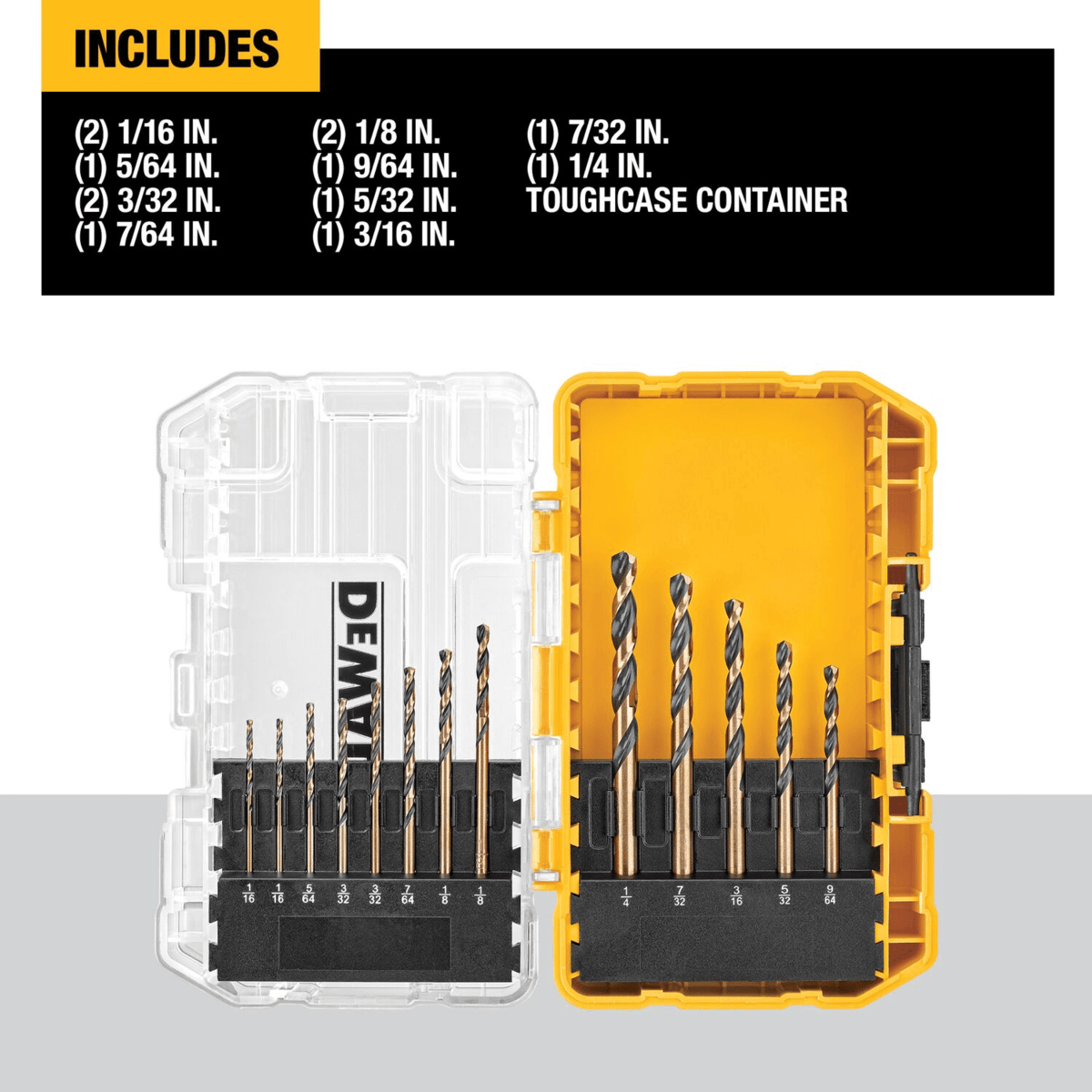 DEWALT 13-Piece Black Oxide Drill Bit Set