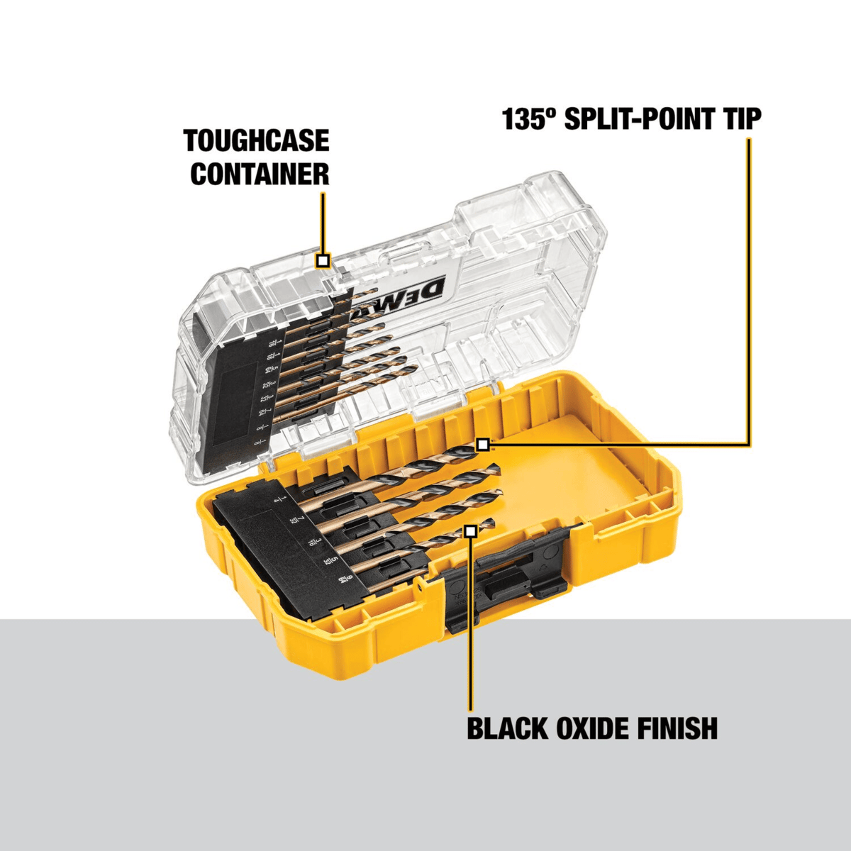 DEWALT 13-Piece Black Oxide Drill Bit Set