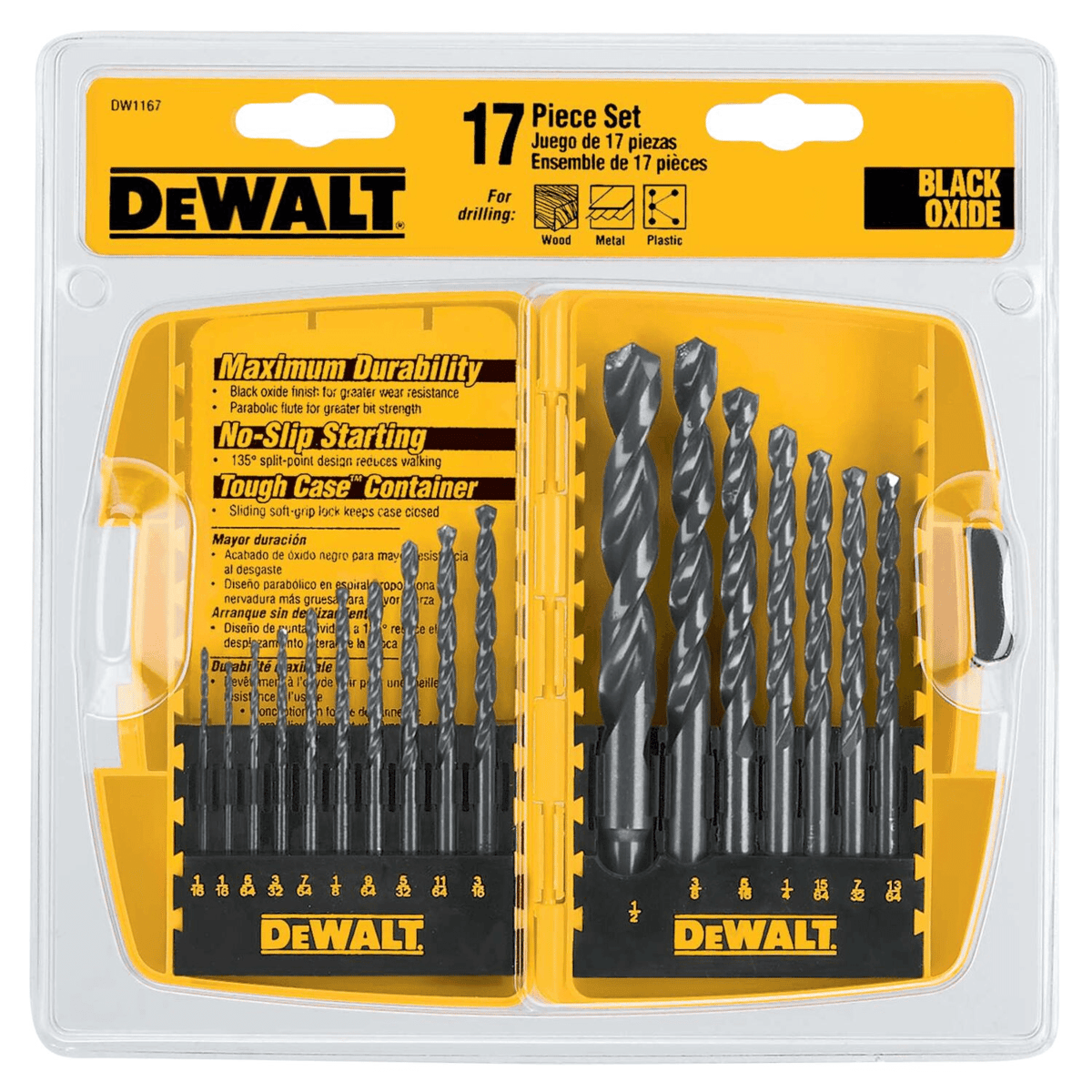 DEWALT 17-Piece Black Oxide Drill Bit Set