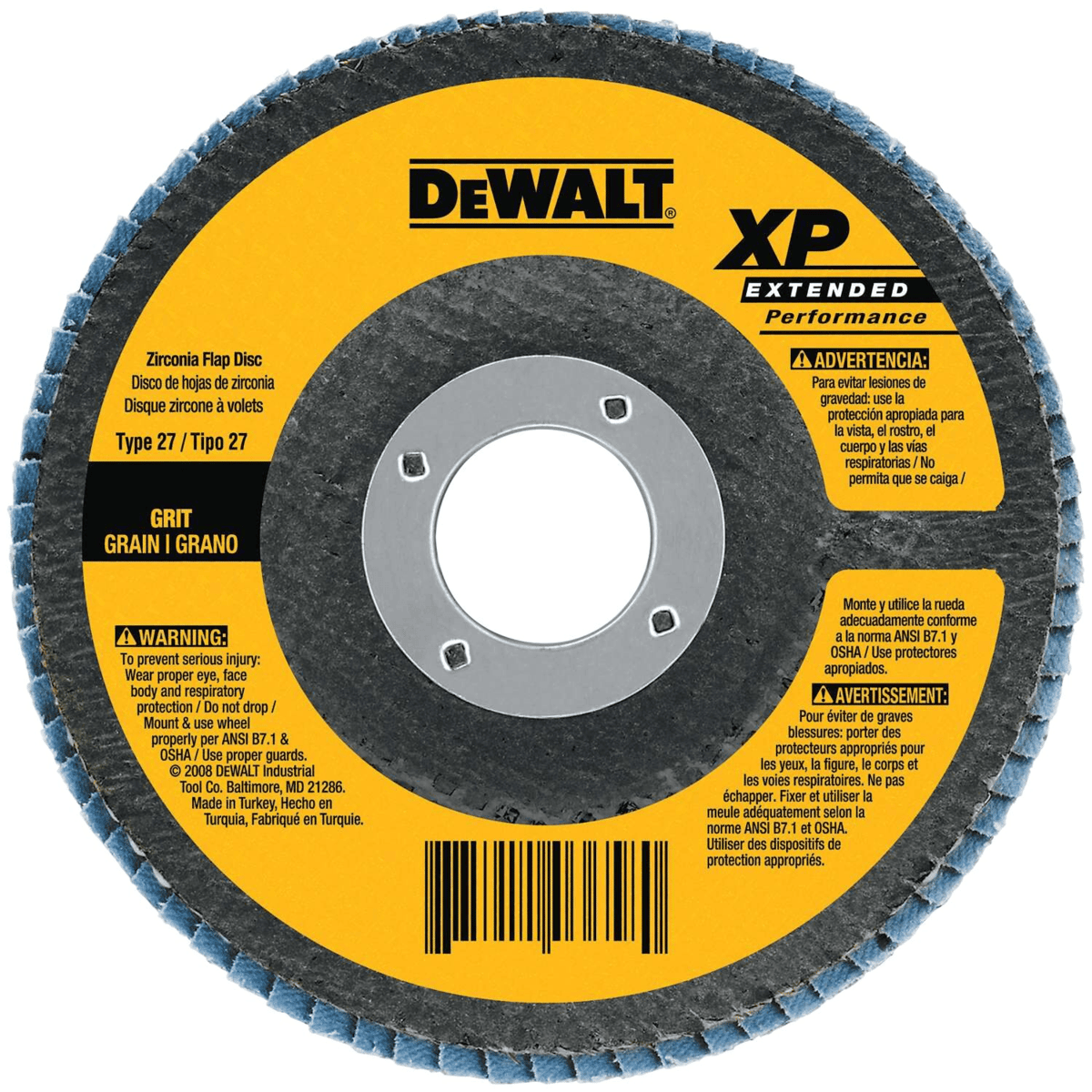 DEWALT 4-1/2" x 5/8"-11 60g Flap Disc
