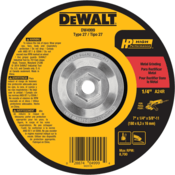 DEWALT 7" x 1/4" x 5/8"-11 General Purpose Metal Grind