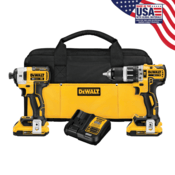 DEWALT 20V MAX XR Brushless Cordless Compact Hammer Drill and Impact Driver Combo Kit