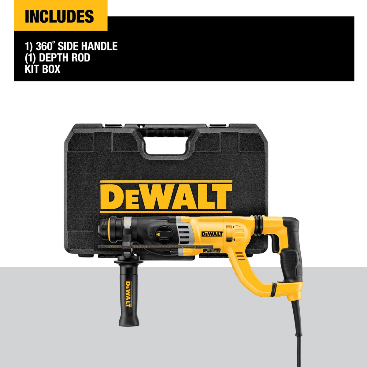 DEWALT D-Handle SDS Hammer Kit, 1-1/8"