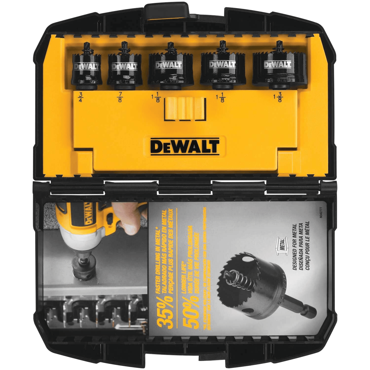 DEWALT 5-Piece Impact-Ready Hole Saw Set