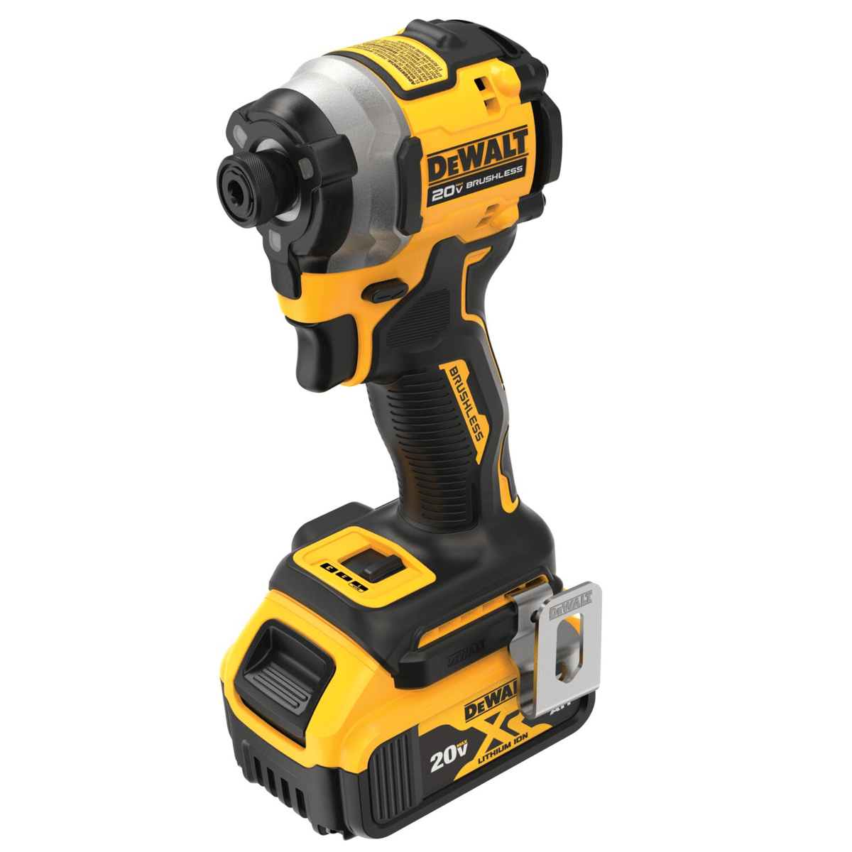 DEWALT ATOMIC 20V MAX Brushless Cordless 3-Speed Impact Driver Kit, 1/4"