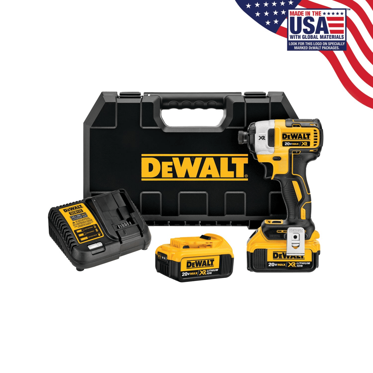 DEWALT 20V MAX XR 3-Speed Impact Driver Kit, 1/4"
