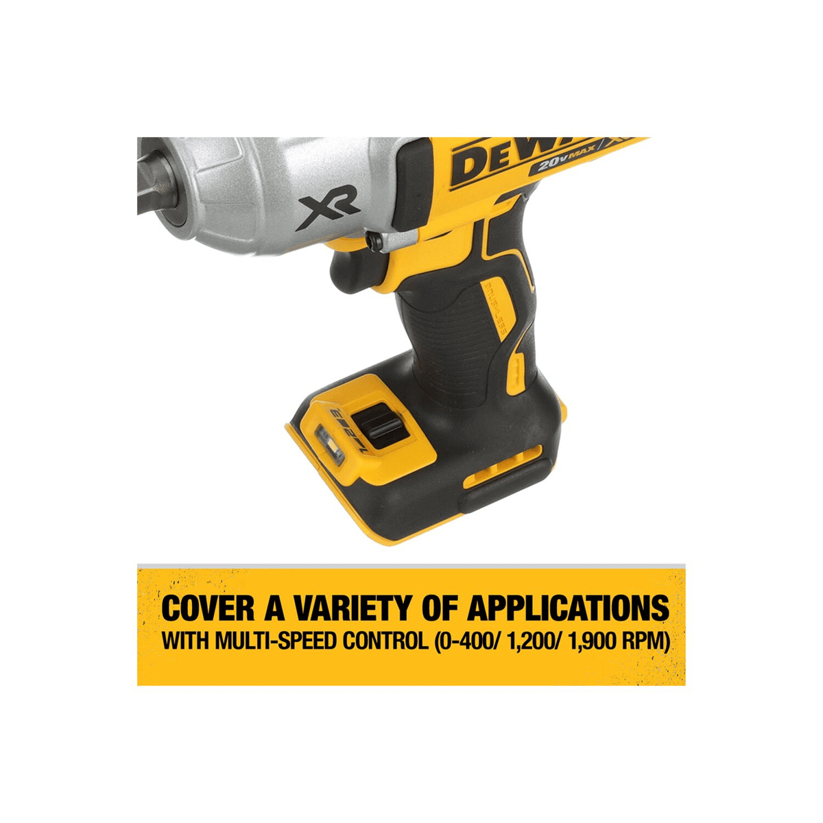 DEWALT 20V MAX XR High Torque Impact Wrench w/ Detent Pin Anvil Kit, 1/2"