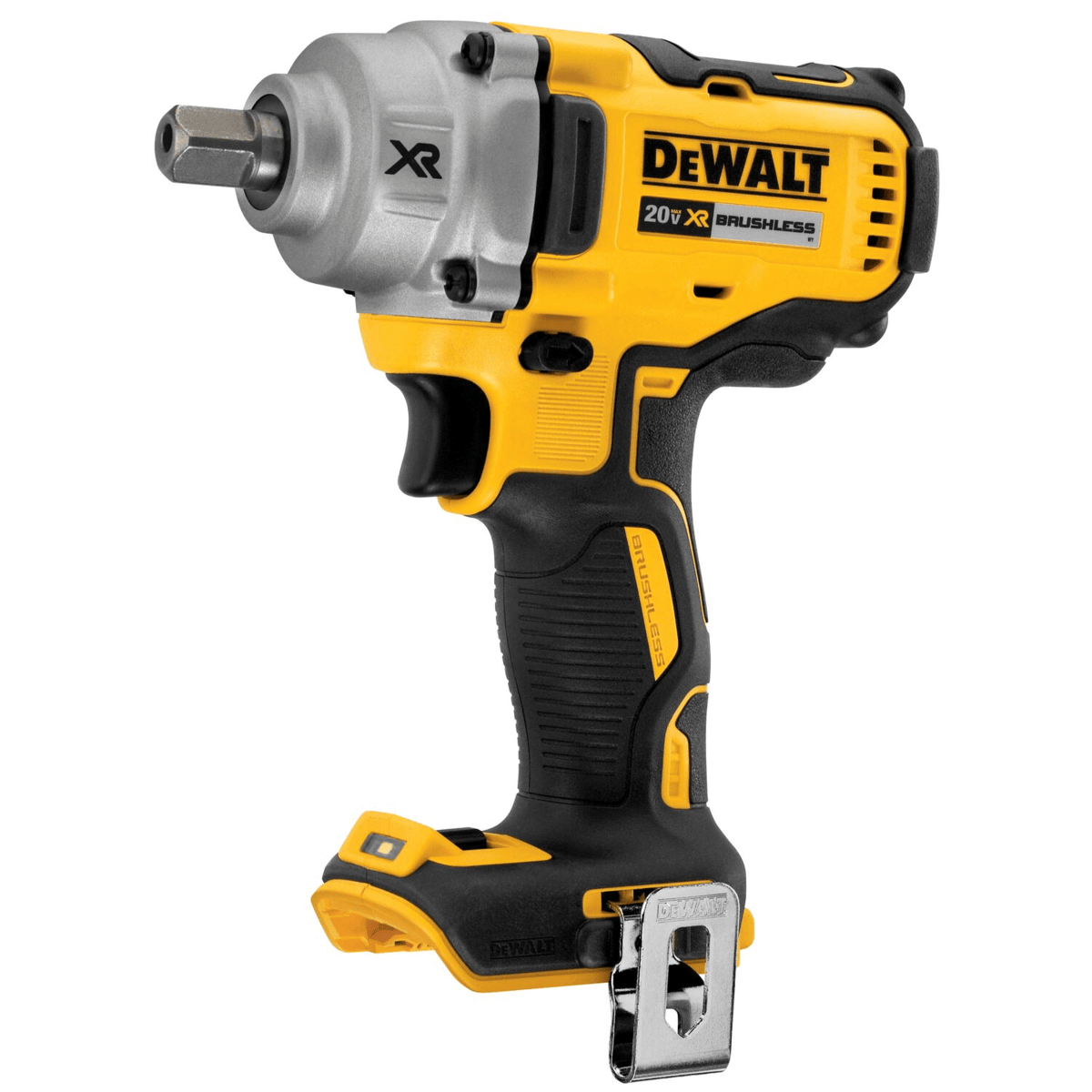 DEWALT 20V MAX XR Mid-Range Cordless Impact Wrench w/ Detent Pin Anvil, 1/2", Tool Only