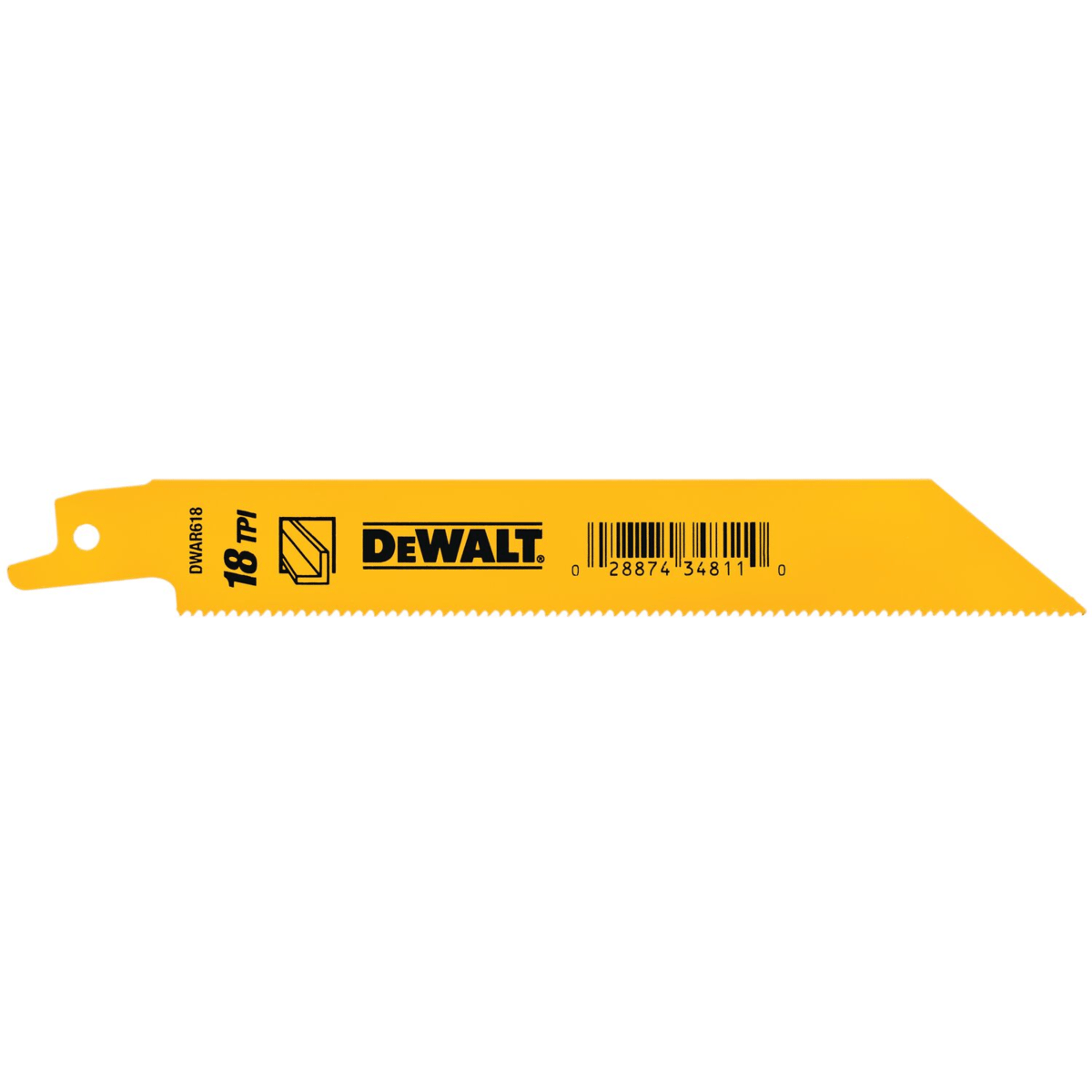 DEWALT 18 TPI Blades for Metal Applications, 6", Pack of 5