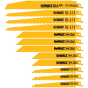 DEWALT 12-Piece Bi-Metal Reciprocating Saw Blade Set w/ Telescoping Case