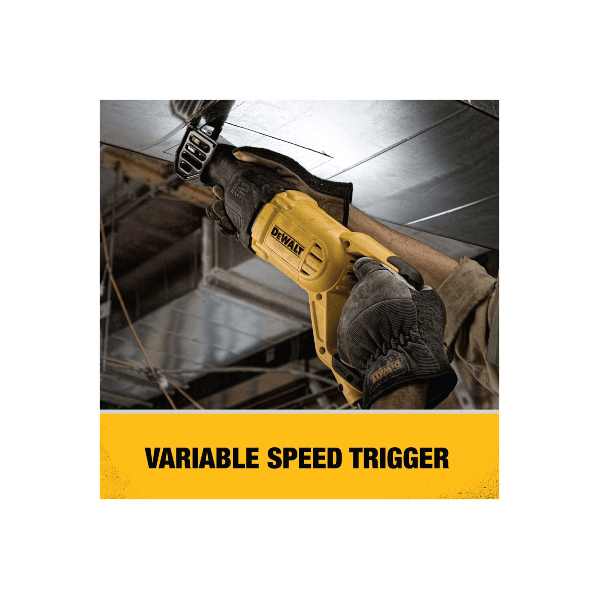 DEWALT Standard Reciprocating Saw, 12 Amp