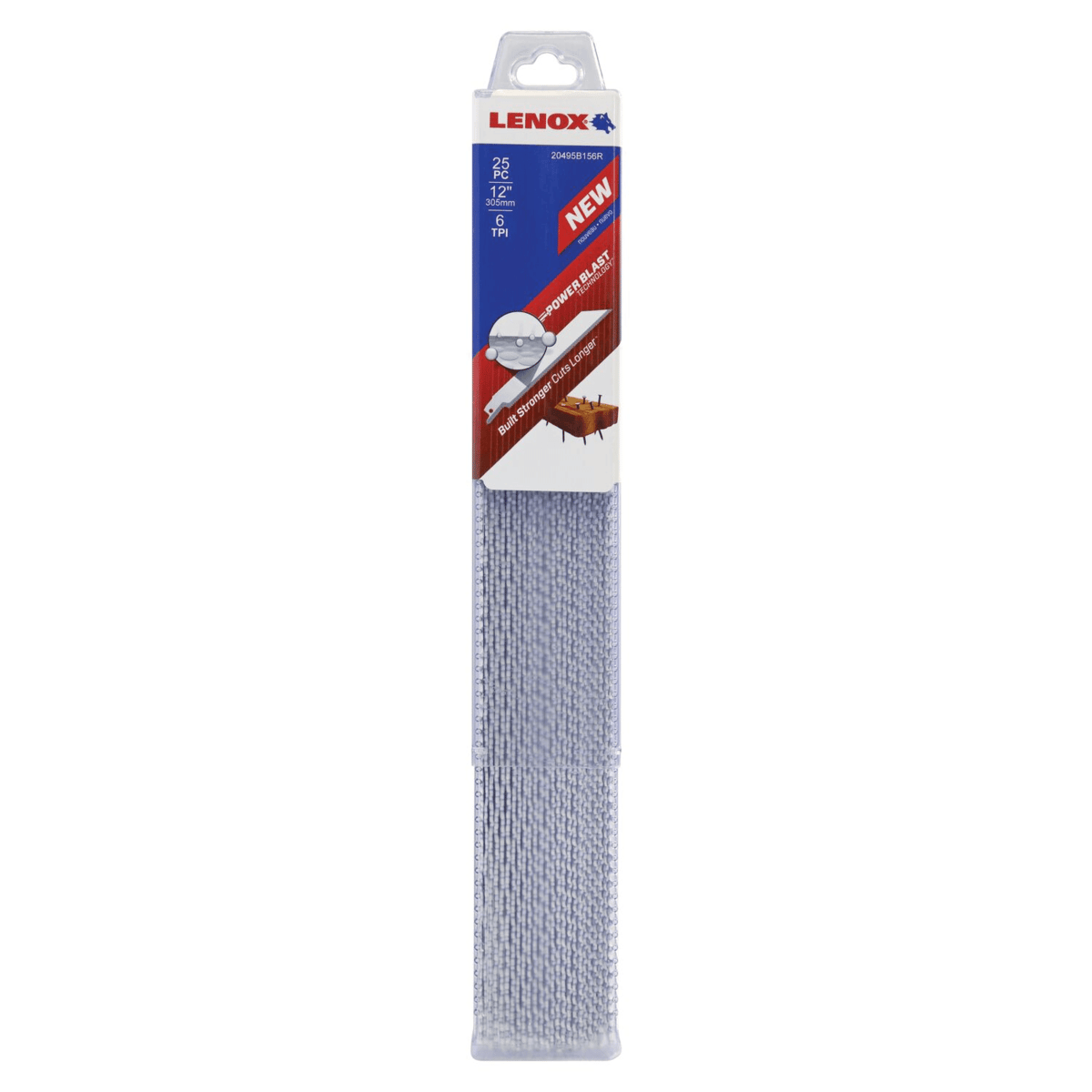 LENOX Bi-Metal Cutting Reciprocating Saw Blade, 12", 6 TPI, 25/Pack