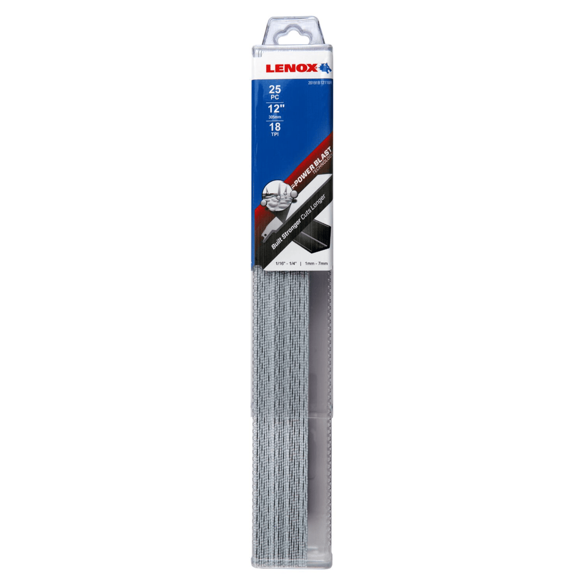LENOX Bi-Metal Cutting Reciprocating Saw Blade, 12", 18 TPI, 25/Pack