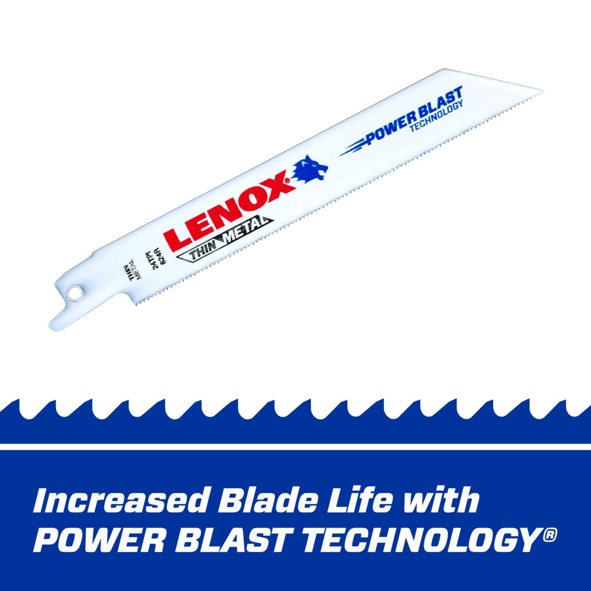 LENOX Bi-Metal Cutting Reciprocating Saw Blades, 6", 24 TPI, 25/Pack