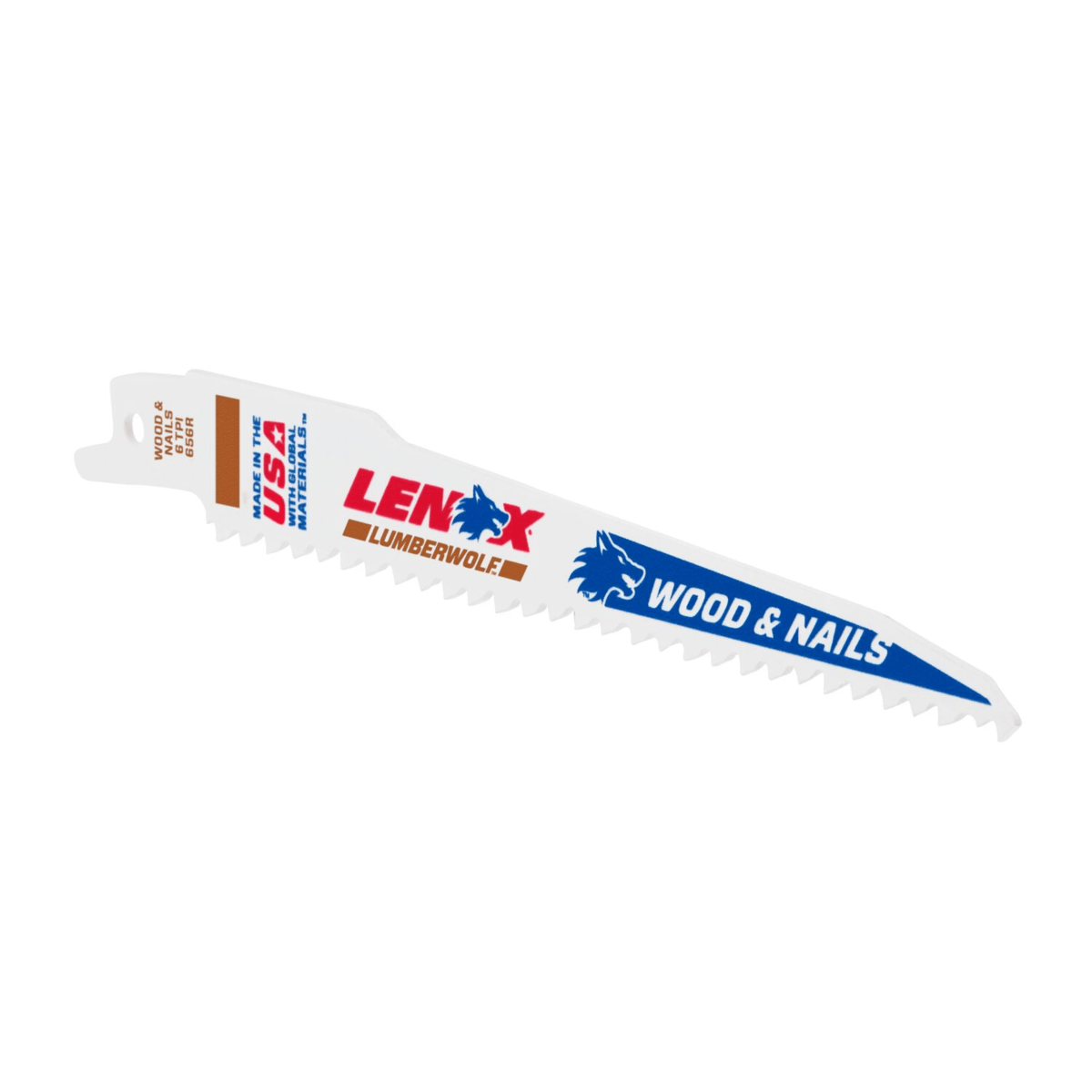 LENOX Bi-Metal Cutting Reciprocating Saw Blade, 6", 6 TPI, 25/Pack
