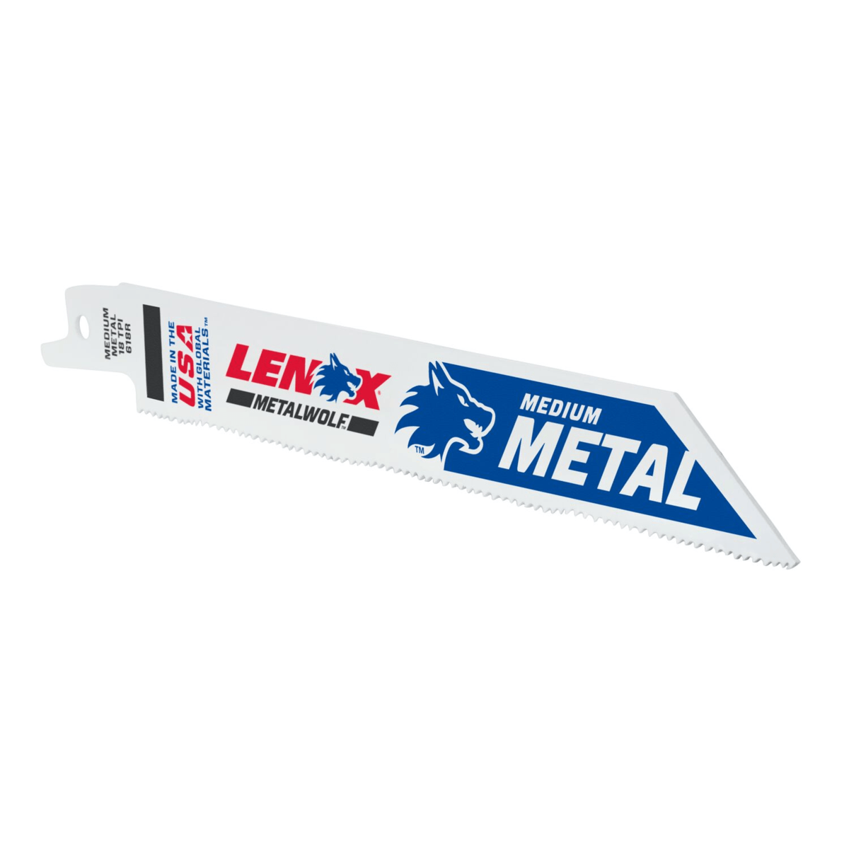 LENOX Bi-Metal Cutting Reciprocating Saw Blade, 6", 18 TPI, 25/Pack