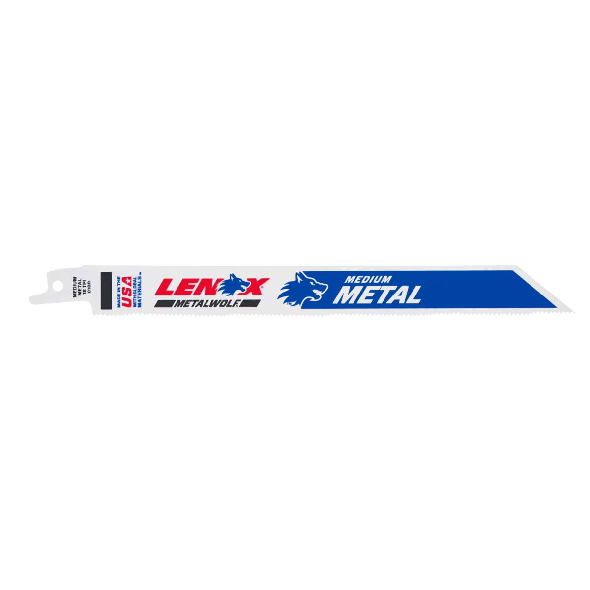 LENOX Bi-Metal Cutting Reciprocating Saw Blade, 8", 18 TPI, 25/Pack