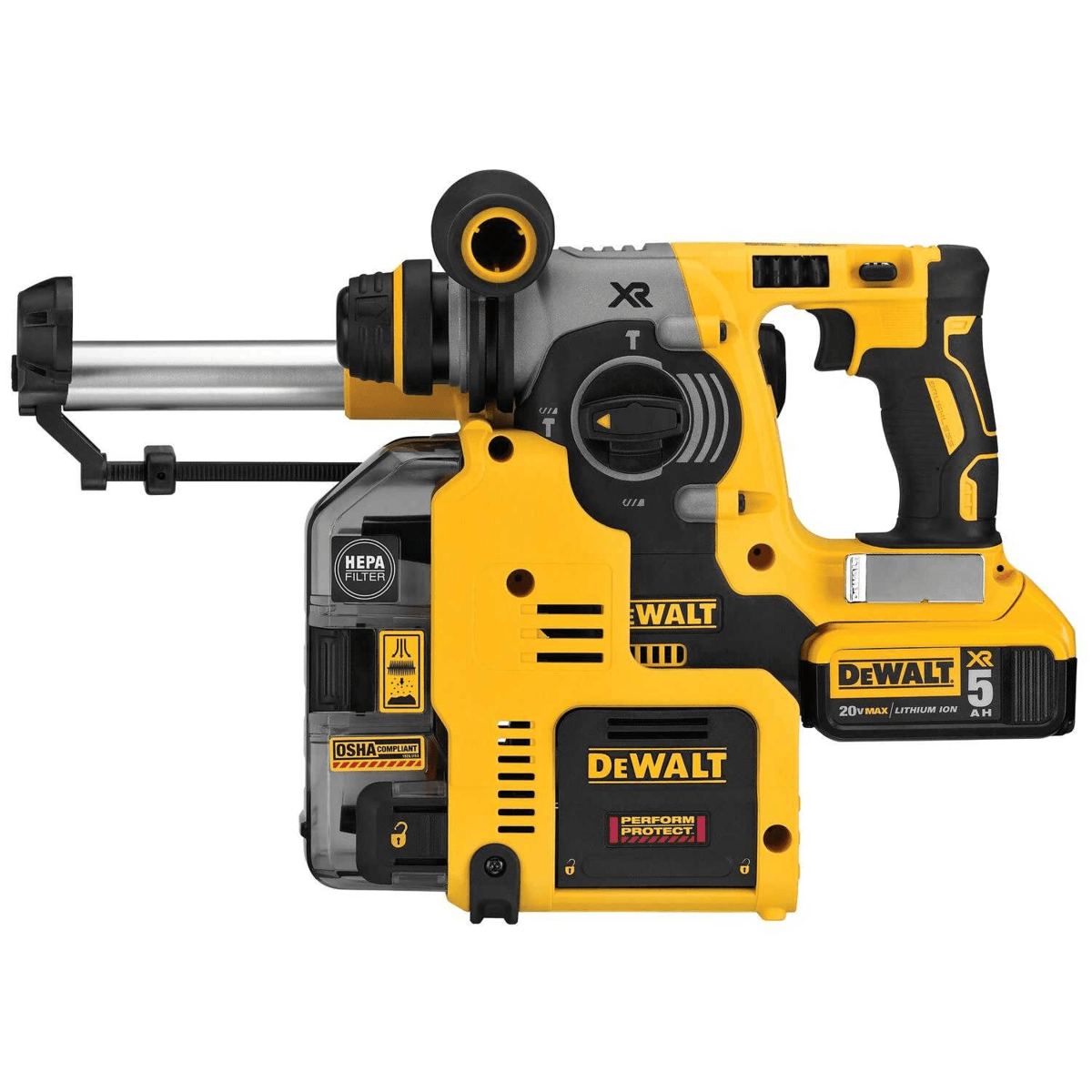 DEWALT 20V MAX Brushless Cordless SDS PLUS L-Shape Rotary Hammer Kit, 1"